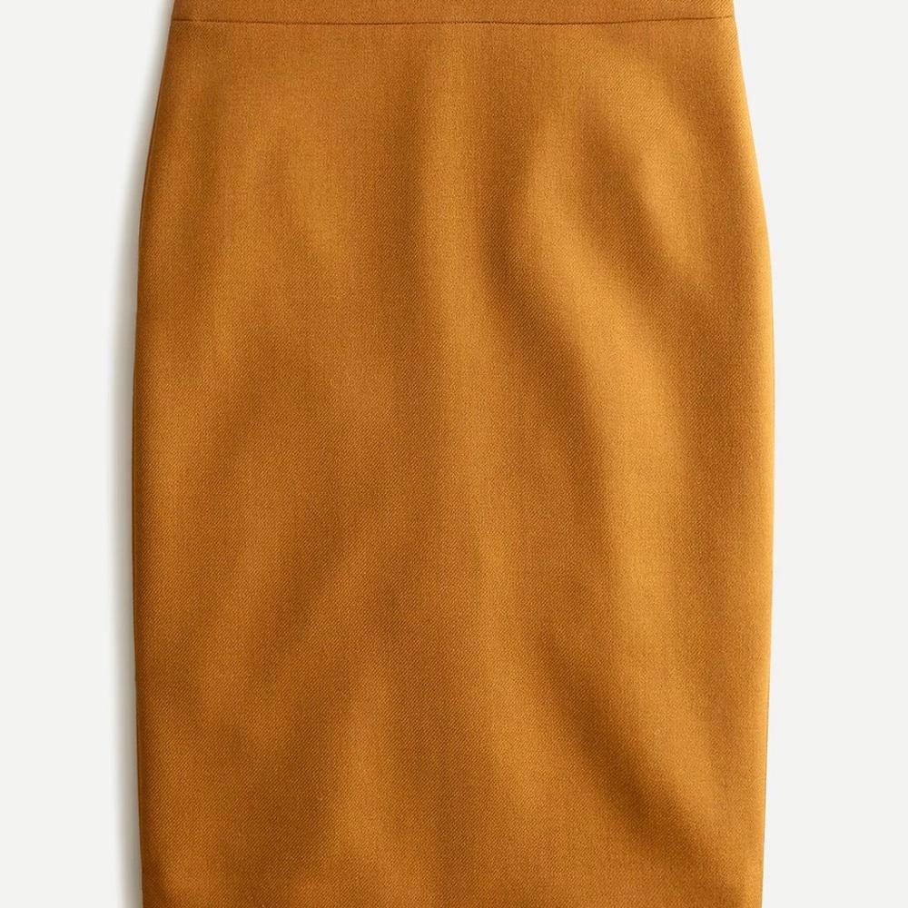 J. Crew Mustard Pencil Skirt